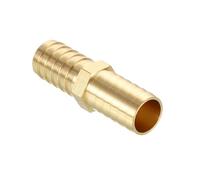 sourcing map 5/8" to 5/8" Brass Hose Barb Fitting Metal Splicer | Mender for 3D Printing, Air Compressor, CNC Machine, Dies