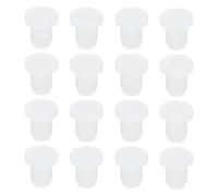 sourcing map 5.8mm Silicone Rubber Solid Plug Soft Flexible Stoppers T-Shaped Silicone Plugs for Hole Translucent White 16 Pieces, 5.8x10x8mm