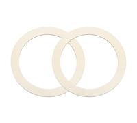 sourcing map 5.9 Inch Unfinished Wood Rings, 2.4mm Thick Natural Wooden Ring Circle Flat Round Shape Ornaments Wooden Slices for Frames, DIY Crafting Projects, Painting, Home Decor, 2Pcs