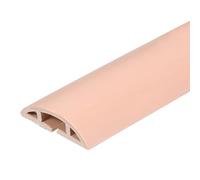 sourcing map 5.9ft Floor Cord Cover PVC Cable Protector 0.4"W x 0.24"H Cable Management Light Brown