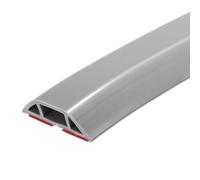 sourcing map 5.9ft Floor Cord Cover PVC Cable Protector 0.55"Wx0.27"H Cable Management Grey