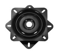 sourcing map 5" Bar Stool Swivel Replacement, 360° Rotation Lazy Susan Turntable, Square Ball Bearing Seat Swivel Base Mount Plate for Recliner Chair or Table, Black (125x1.8mm)