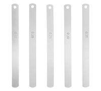 sourcing map 5 Blades Metric Steel Feeler Gauge Set, 0.15mm-0.35mm Thickness Filler Gauge, Offset Valves, Guitar Gauge Gage Measuring Tool, for Gap Width Thickness Measuring