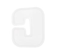 sourcing map 5 Inch Large 3D Alphabet Letter Mould for Resin, C Capital Silicone Letter C Mould for Epoxy Resin Art DIY Crafts Decoration, White
