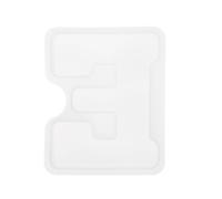 sourcing map 5 Inch Large 3D Alphabet Letter Mould for Resin, E Capital Silicone Letter E Mould for Epoxy Resin Art DIY Crafts Decoration, White