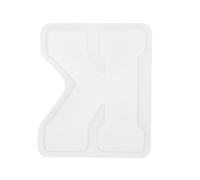 sourcing map 5 Inch Large 3D Alphabet Letter Mould for Resin, K Capital Silicone Letter K Mould for Epoxy Resin Art DIY Crafts Decoration, White