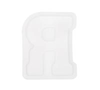 sourcing map 5 Inch Large 3D Alphabet Letter Mould for Resin, R Capital Silicone Letter R Mould for Epoxy Resin Art DIY Crafts Decoration, White