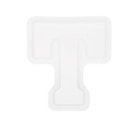 sourcing map 5 Inch Large 3D Alphabet Letter Mould for Resin, T Capital Silicone Letter T Mould for Epoxy Resin Art DIY Crafts Decoration, White