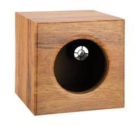 sourcing map 5 Inch Ported Wooden Speaker Enclosure, Striped Wood Single Vented Subwoofer Box Car Audio Truck Speaker Box for DIY Home Vehicle Audio Custom Sound Supplies