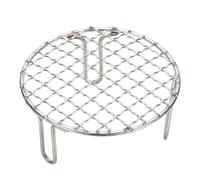 sourcing map 5 Inch Round Cooking Rack, Stainless Steel Canning Racks with Legs, Barbecue Mesh Grill for Baking Cooling Steaming Cookware