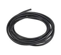 sourcing map 5 M 5.2 x 7.2 mm PA Split Corrugated Conduit Tube for Garden,Office Black