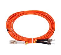 sourcing map 5 Meters 16.4Ft Fiber Patch Cable Multimode Duplex LC-ST OM1 LSZH Fiber Optic Jumper Orange for Network Transceiver Instrumentation 1Pcs