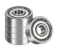 sourcing map 5 Pack 624ZZ Deep Groove Ball Bearings, 4x13x5mm Chrome Steel Double Shield Bearing for Electric Motor, Home Appliances, Garden Machinery, (ABEC5)