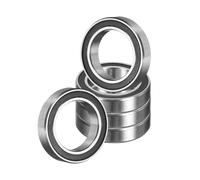 sourcing map 5 Pack 6701 2RS Deep Groove Ball Bearings, 12 x 18 x 4mm Chrome Steel Double Shield Bearing for Electric Motor, Home Appliances, Industrial Machinery, (ABEC5)