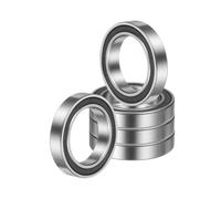 sourcing map 5 Pack 6805 2RS Deep Groove Ball Bearings, 25 x 37 x 7mm Chrome Steel Double Shield Bearing for Electric Motor, Home Appliances, Industrial Machinery, (ABEC5)