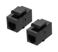 sourcing map 5 Pack Cat 3 Ethernet Coupler, RJ11 8P4C Cat3 Coupler Jacks Female to Female Ethernet Adapter, Black
