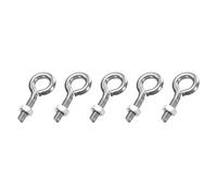 sourcing map 5 Pack Eye Bolts, M5 x 20mm 304 Stainless Steel Threaded EyeBolt Silver Eye Hooks with Nut for Hanging or Securing Cables