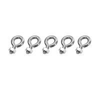 sourcing map 5 Pack Eye Bolts, M6 x 12mm 304 Stainless Steel Threaded EyeBolt Silver Eye Hooks with Nut for Hanging or Securing Cables