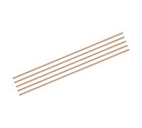 sourcing map 5 Pack Pure Copper Round Rod 4mm/0.16 Inch Diameter 300mm/12 Inch Length Solid Copper Rod Lathe Bar Stock for DIY Metal Craft Metal Working Hobbies