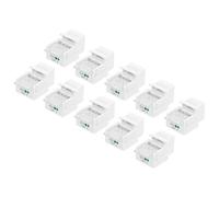 sourcing map 5 Pack RJ11 Cat 3 Telephone Jack, Cat3 Coupler Phone No Punch Down Tool-Free Module Connector Adapter, White, 19mm