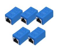 sourcing map 5 Pack RJ45 Ethernet Coupler, Female to Female Cat6 Coupler Ethernet Extension Adapter Network Connector for Cat8/Cat7/Cat6/Cat5e/Cat5,Blue