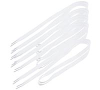 sourcing map 5 Pairs 44.5" Length Plastic Tips Flat Wide Shoelaces Laces White