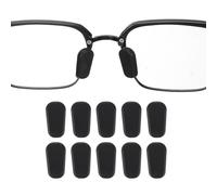 sourcing map 5 Pairs Eyeglass Nose Pad 3mm Thickness Silicone Anti-Slip Glasses Nose Grips Slip-on Glasses Nose Pads for Plastic Frames Glasses Sunglasses, Black