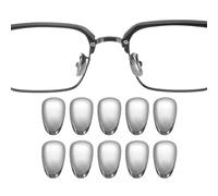 sourcing map 5 Pairs Eyeglass Nose Pad 4mm Thickness PVC Anti-Slip Glasses Nose Grips Imitation Pure Titanium Glasses Nose Pads for Plastic Frames Glasses Sunglasses, Grey