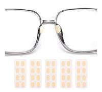 sourcing map 5 Pairs Eyeglass Nose Pads Soft Foam Anti Slip Glass Nose Pads Adjustable Non-Slip 1.5mm Self-Adhesive Oval Glasses Nose Pads for Plastic Frames Glasses, Skin Color