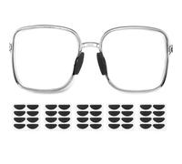 sourcing map 5 Pairs Eyeglass Nose Pads Soft Foam Anti Slip Glass Nose Pads Adjustable Non-Slip 1.8mm Self-Adhesive D-shaped Glasses Nose Pads for Plastic Frames Glasses Sunglasses, Black