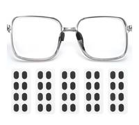sourcing map 5 Pairs Eyeglass Nose Pads Soft Foam Anti Slip Glass Nose Pads Adjustable Non-Slip 1mm Self-Adhesive Oval Glasses Nose Pads for Plastic Frames Glasses Sunglasses, Black
