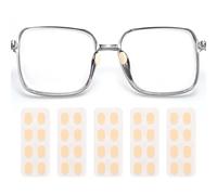 sourcing map 5 Pairs Eyeglass Nose Pads Soft Foam Anti Slip Glass Nose Pads Adjustable Non-Slip 1mm Self-Adhesive Oval Glasses Nose Pads for Plastic Frames Glasses, Skin Color