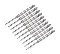 sourcing map 5 Pairs Metric Hand Threading Tap Set M1 Thread 0.25mm Pitch Taper & Plug Milling Taps Straight Flutes High Speed Steel