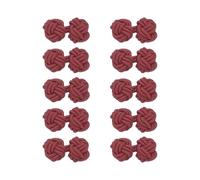 sourcing map 5 Pairs Silk Knot Cufflinks, Elastic Fabric Cufflinks Twist Knot Dress Accessories Cuff Link for Men/Women Shirts Dress Coats, Light Red