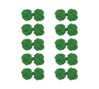 sourcing map 5 Pairs Silk Knot Cufflinks, Elastic Fabric Cufflinks Twist Knot Dress Accessories Cuff Link for Men/Women Shirts Dress Coats, Green
