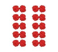 sourcing map 5 Pairs Silk Knot Cufflinks, Elastic Fabric Cufflinks Twist Knot Dress Accessories Cuff Link for Men/Women Shirts Dress Coats, Red