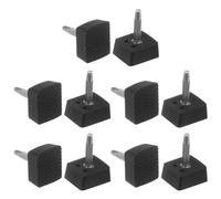 Sourcing Map 5 Pairs TPU Kitten Heel Tips Shoes Replacement Tap Caps for Women High Heels, 3mm Pin, 13mm Square Repair Caps, Black