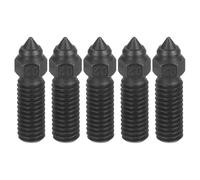 sourcing map 5 Pcs 0.2mm Hardened Steel Nozzles, M6 Thread K1 3D Printer Nozzle Accessories High Temperature Pointed Wear Resistant for K1 3D Printers Extruder Hotend Replacement Tip