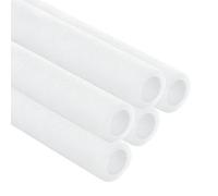 sourcing map 5 Pcs 0.87 Inch 3.3 Feet Pipe Insulation Foam Tube, Hollow Tube Covers for Outdoor Winter Freeze Protection Hot Cold Water Pipe, White OD 1.26"