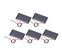 sourcing map 5 Pcs 1.5V 0.24W 160mA Mini Solar Panels, Small Polycrystalline Solar Cell Panel with 2 Cable for DIY Electric Toy Materials Kits Charger, 60mm x 30mm
