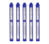 sourcing map 5 Pcs 100 Mesh Airless Spray Gun Filter 110mm Length, 10mm Diameter Airless Paint Spray Filter Universal Fits Most Spray Gun, Blue