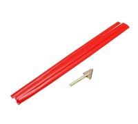 sourcing map 5 Pcs 13 Inch Plastic Welding Rods, 9.5mm x 330mm PE Welding Strip with Smoothing Tools for Repairing Bumpers Kayaks, Red