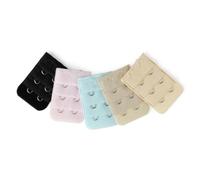 sourcing map 5 Pcs 2 Hooks Bra Back Band Extenders Pale Pink Light Blue Black for Ladies