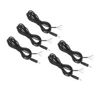 sourcing map 5 Pcs 3.5mm Male Jack to Bare Wire Open End Replacement 26AWG TRS 2 Pole Stereo 1/7" Mono Audio Cable Plug Jack Plug 41mm for Earphone Headphone Cable Repair, 2m/78.7 inches