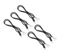 sourcing map 5 Pcs 3.5mm Male Jack to Bare Wire Open End Replacement 28AWG TRS 3 Pole Stereo 1/8" Mono Audio Cable Plug Jack Plug 41mm for Earphone Headphone Cable Repair, 0.25m/9.8 inches