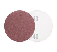 sourcing map 5 Pcs 50mm 2 Inch Sanding Discs, 40 Grit Hook and Loop Sandpaper, No-Hole Aluminum Oxide Orbital Sander Sandpaper for Woodworking Automotive Metal Polishing, Red