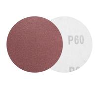 sourcing map 5 Pcs 50mm 2 Inch Sanding Discs, 60 Grit Hook and Loop Sandpaper, No-Hole Aluminum Oxide Orbital Sander Sandpaper for Woodworking Automotive Metal Polishing, Red