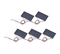sourcing map 5 Pcs 5V 0.225W 45mA Mini Solar Panels, Small Polycrystalline Solar Cell Panel with 2 Cable for DIY Electric Toy Materials Kits Charger, 53mm x 30mm