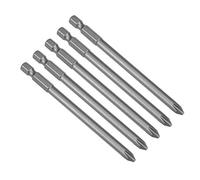 sourcing map 5 Pcs 6mm PH2 Magnetic Phillips Screwdriver Bits, 1/4 Inch Hex Shank 4-inch Length S2 Power Tool