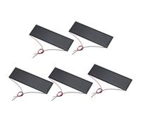 sourcing map 5 Pcs 6V 0.6W 100mA Mini Solar Panels, Small Polycrystalline Solar Cell Panel with 2 Cable for DIY Electric Toy Materials Kits Charger, 120mm x 38mm